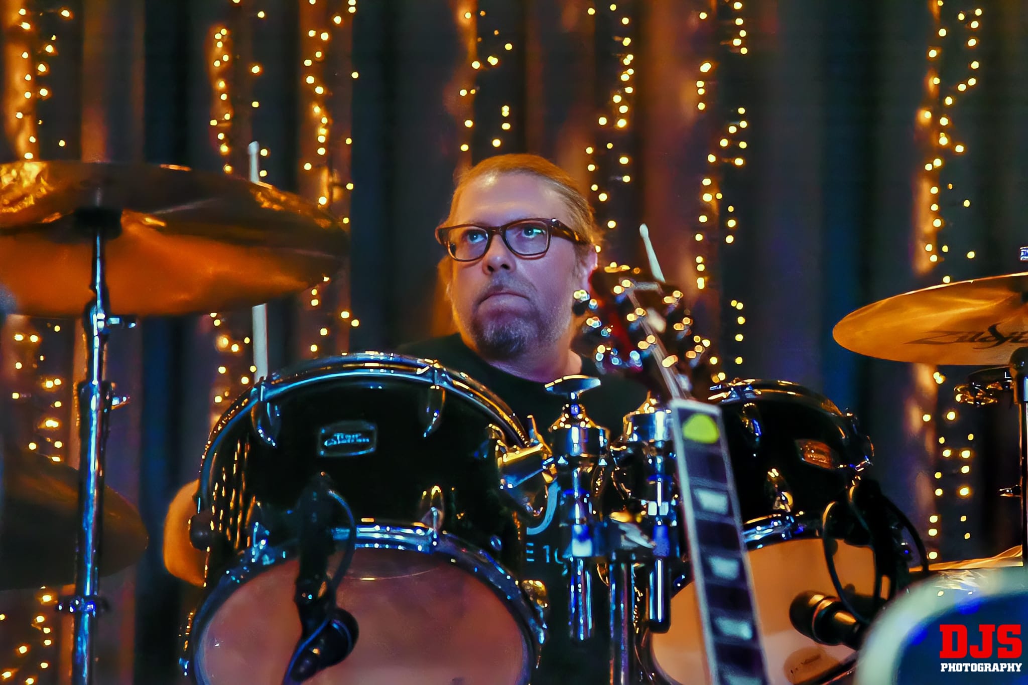 Stevie on drums